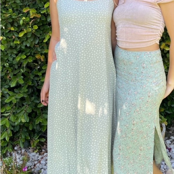 Brandy Melville Light Green Slip Dress - Picture 1 of 4